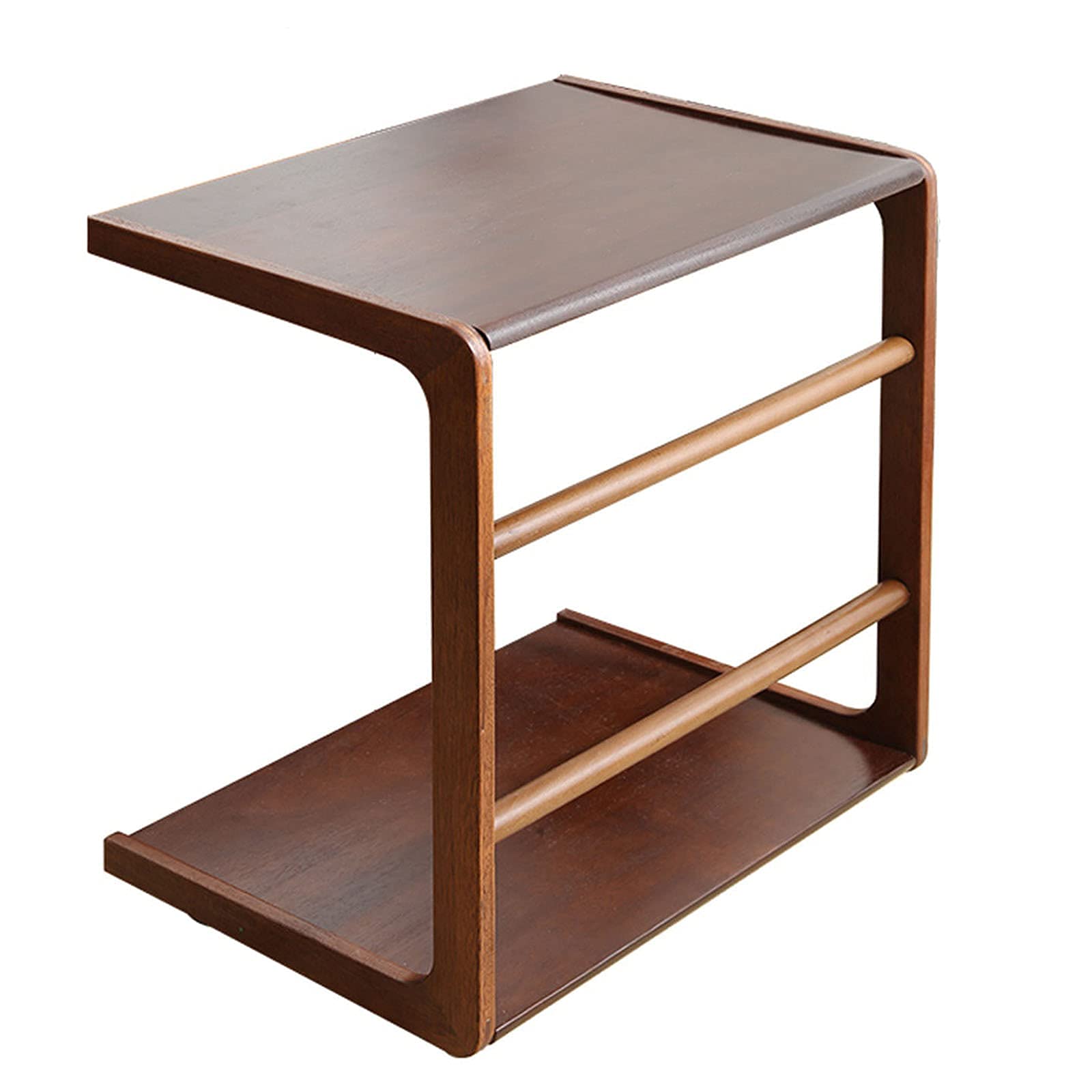 Amazon.com: KROVEDY Solid Wood C Shaped Table Brown,Japanese